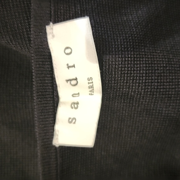 Sandro Paris Spaguetti Strap Midi Dress with Silver Buttons size 34 - Picture 4 of 6